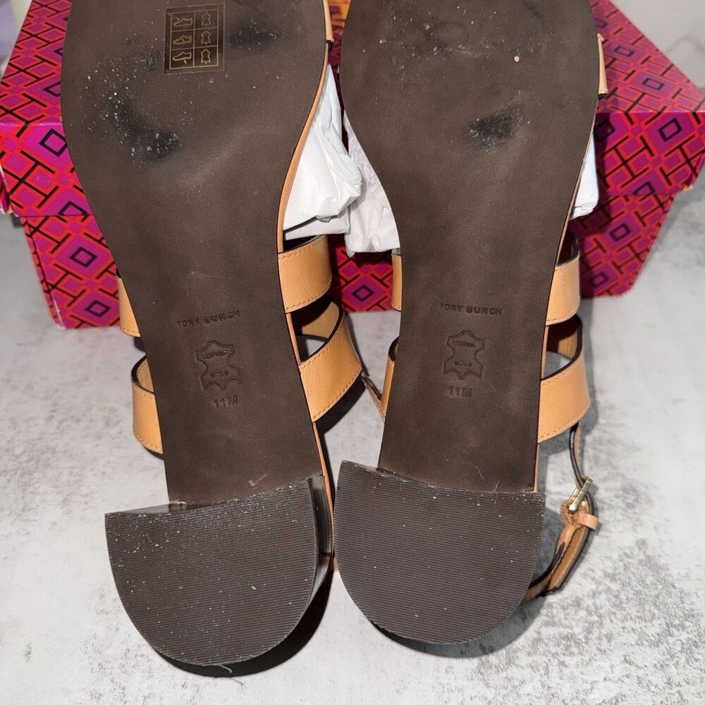 Tory Burch Ines Sandal 55mm Camello Calf Leather $325 MSRP - Picture 14 of 14